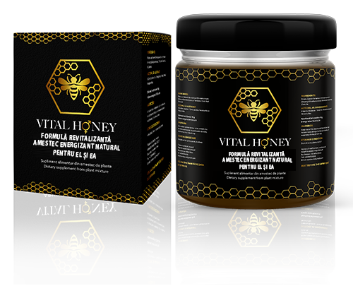 Miere Naturală pentru Energie și Vitalitate Vital Honey 240g + CADOU 1 plic